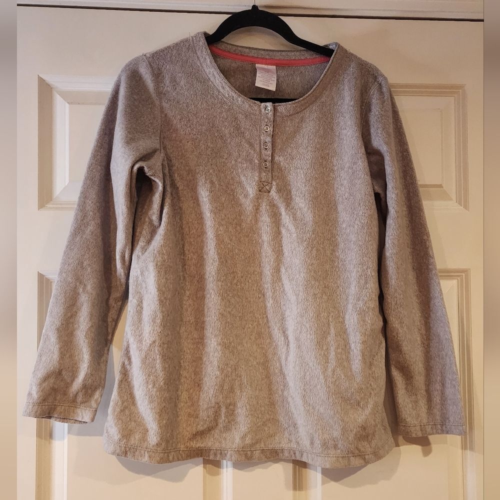 Secret Treasures soft gray fleece top S